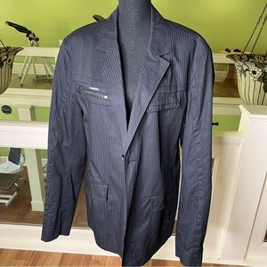 Guess Womens Pin Stripe Jacket size XXL